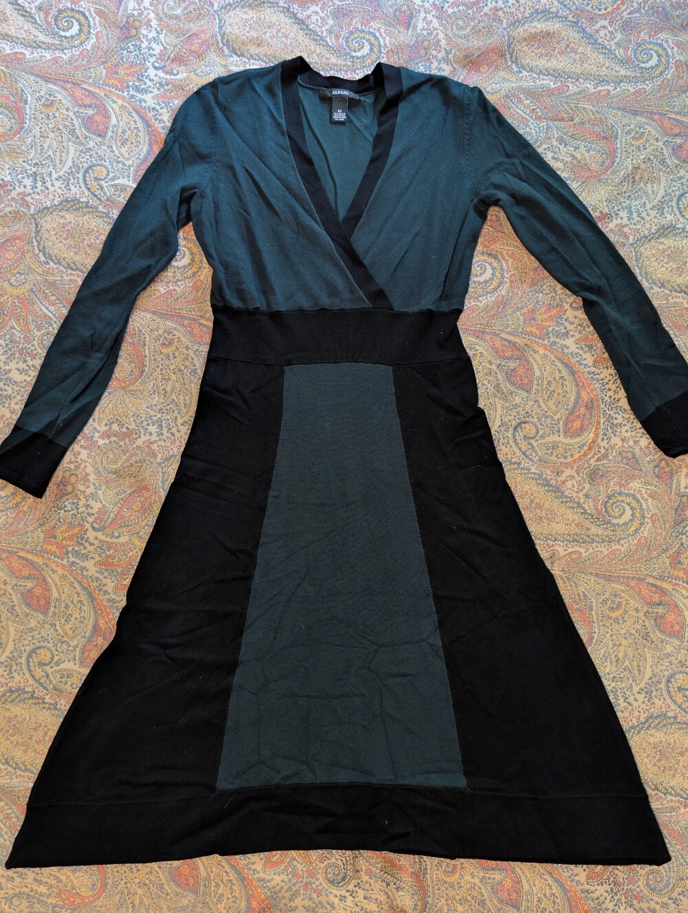 Alfani Color Block Knit Dress Size Extra Small